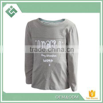 100% Cotton T-shirt Children Long Sleeve T Shirt for Kids ,O Neck Children Clothing 2016 photo-4