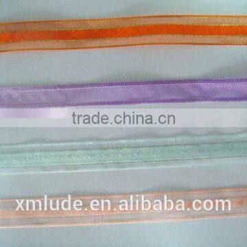 Green Purple Pink Organza Ribbon photo-4