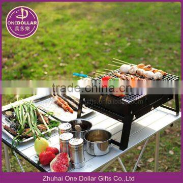 Mini BBQ charcoal Grill for Outdoor Cooking Camping Seasoned Portable