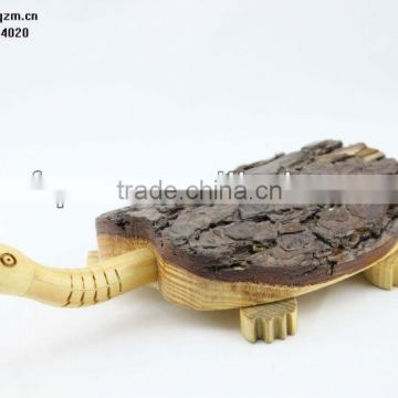 wooden crafts animals realistic turtle for home decoration