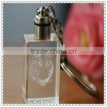 Hotsell Cheap Clear Tiger Crystal Keychain For Holiday Souvenior
