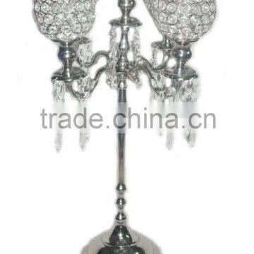 5 Light crystal globe candelabra