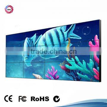 Full HD ultra narrow bezel commercial builiding 55 inch LCD splicing wall for advertising