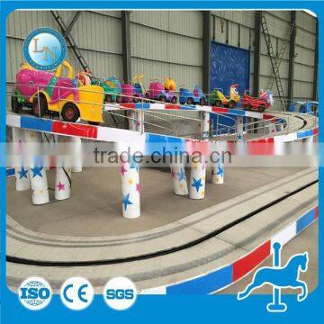 Indoor amusement electric car rides park mini roller coaster kids game
