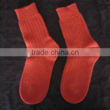 cable pure cashmere knitted socks