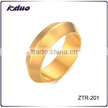 Stainless Steel Jewelry High Quality Wiredrawing Plating Gold Ring