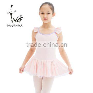 2016 new girls skirted leotard with bowknot