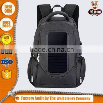 manufacturer Custom Solar Power Panel Charger Backpack with strong power Bank