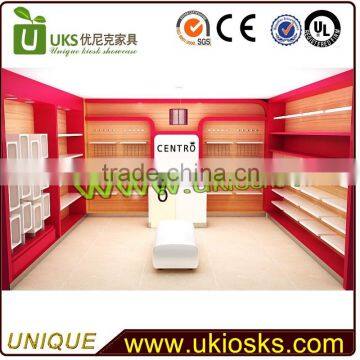 Unique clothes display rack / retail shopping mall clothes kiosk design for sale