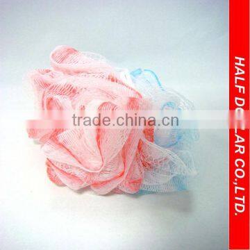 bath sponge with rope/bath net sponge ball/mesh bath sponge