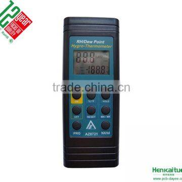 Digital Alarm Lcd Display Temperature Humidity Monitor AZ8721 Remote Probe Hygro-thermometer