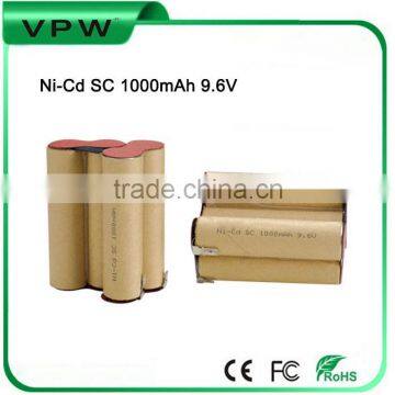 Industrial Factory price Ni-Cd SC 9.6V Rechargeable battery for power tools