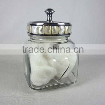Mason Jar Lanterns, Glass Candle Holder, Hurricane Candle Holder/ Home Decor/Container/Cotton Pot/glass jar/glass jar with lid