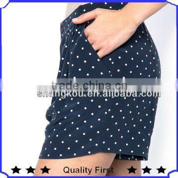 100%cotton hot summer fashion casual dot print female shorts