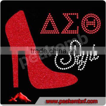 Fashion High Heels AEO Style Hotfix Iron On Rhinestone Transfer For Dresses