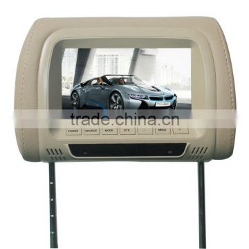 7" inch Digital Panel Headrest Monitor with USB, SD, MMC and IR Transmitter Function