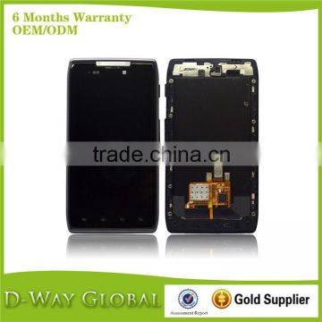 Original Complete LCD Display For Motorola MOTO XT910 LCD Display With Touch Screen Digitizer Assembly+Frame