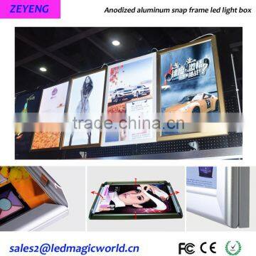 Wall Mounted Advertising Restaurant Backlit Aluminum Frame LED Panel