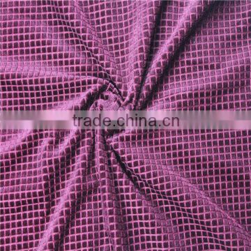 100%Polyester Super Soft Small Check design Velboa fabric sofa fabric, home textile fabric,upholstery fabric