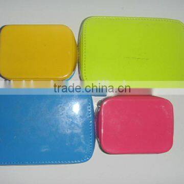 Customized Glass Bottle pu Leather Case, Leather Liquor Case, Glass Cosmetic Leather Case