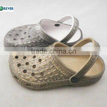 plastic garden shoes 2015 with grey and gold clogs