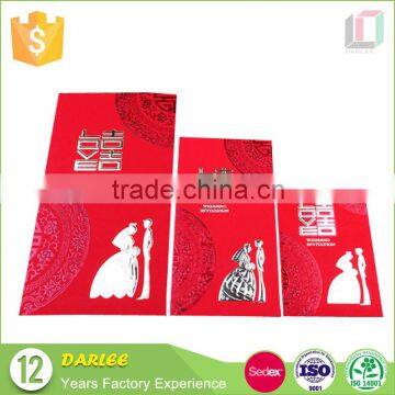 Wholesale custom fancy hot stamping wedding red packet envelope