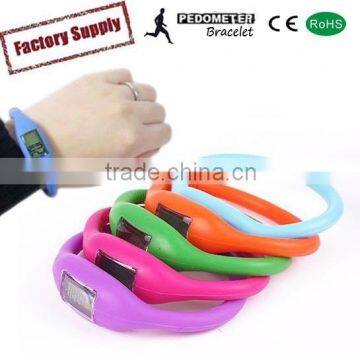 silicone wrist watch pedometer for walk and run