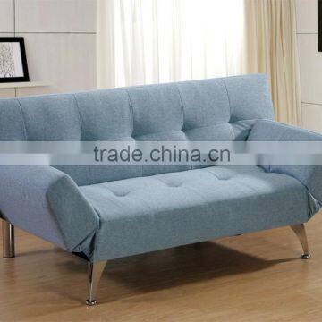 New Arrival Modern Multifunctional Click Clack Sofa Bed, folding handrail support