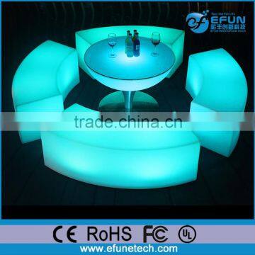 16 colors changing glowing party bar table and stool,led furniture set