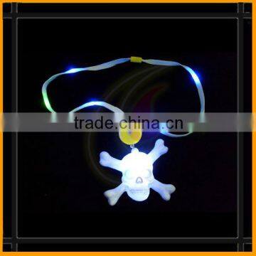 3 Led bone with 6 led skull necklace