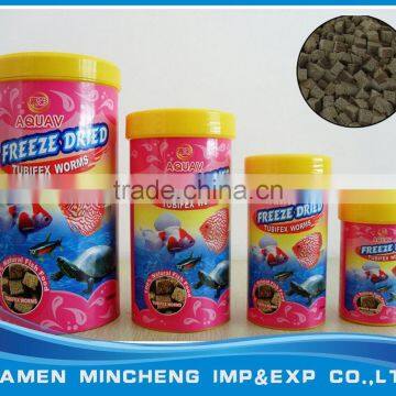 Bottled freeze dried tubifex