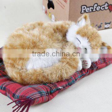 Custom electric battery operated realistic cat plush toy