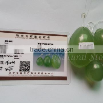 drilled with hole jade eggs for woman plevic muscle exersice