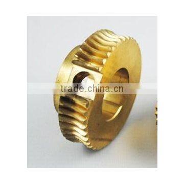 precision small micro brass worm gear by CNC machining