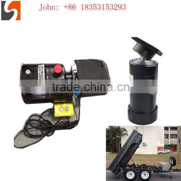 good quality small telescopic hydraulic cylinder for trailer