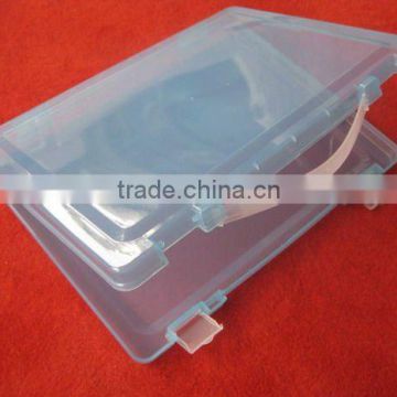 Portable plastic file boxes