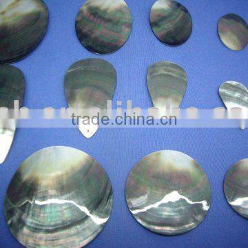 polished round blacklip mop shell blanks for inlay furniture