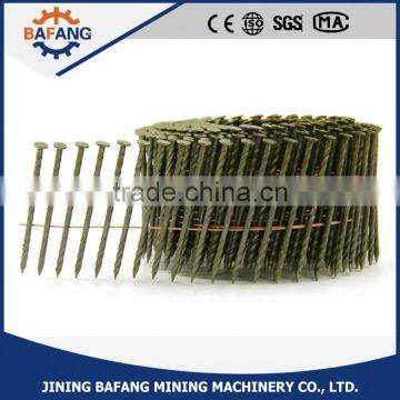 Screw shank coil nails / coil wire nails factory