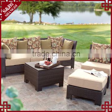 garden resort furniture set poly sofa