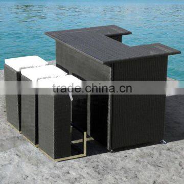 TG15-0201 Hotel Project Sea Side Wicker Bar Table and Chair Set photo-2
