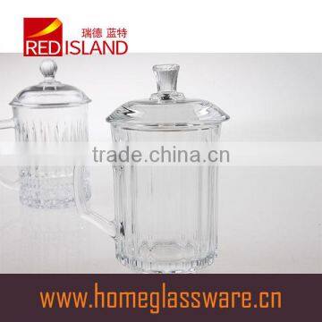 370ml high clear Crystal embossed glass stein 2016 hot selling