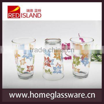 decal logo glass drinkware,glass cup ,juice glass cup