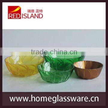 spay colorful glass salad bowl set dessert serving set