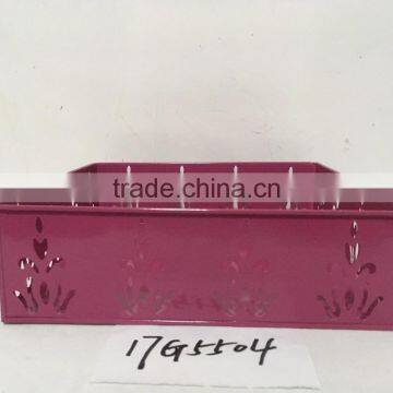 Wholesale Chinese Star Pattern Hollow Out Galvanized Indoor Rectangular Flowerpot Planter Box photo-3