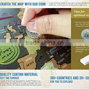 Travel Inspired Scratch Wanderlust Poster Map With 229 Travel Stickers AMA-10 photo-4