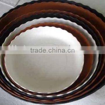 Round pratical plastic flower pot - saucer