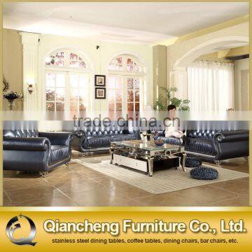 Modern Marble Top Coffee Table 201 Stainless Steel Legs photo-6