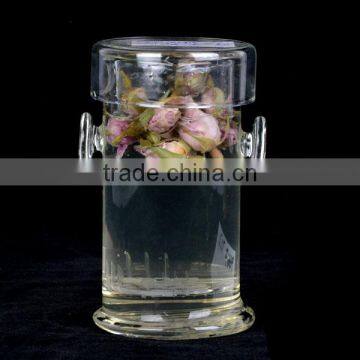 Perfect Design Double Wall Lid Tea Infuser Water Drinking Glass Tumbler - 10oz 300ml photo-3