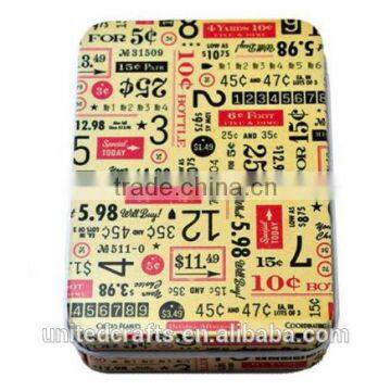 New Sale Small Storage Jars Rectangular Iron Tin Gift Jewelry Holder Storage Box photo-3