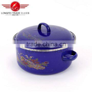 Bule Enamel Cookware/enamel Casserole Sets With Enamel Lid Wholesale photo-3